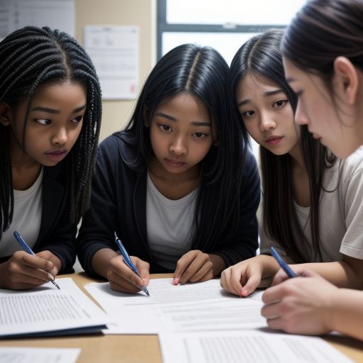 Students Working on a Project Together